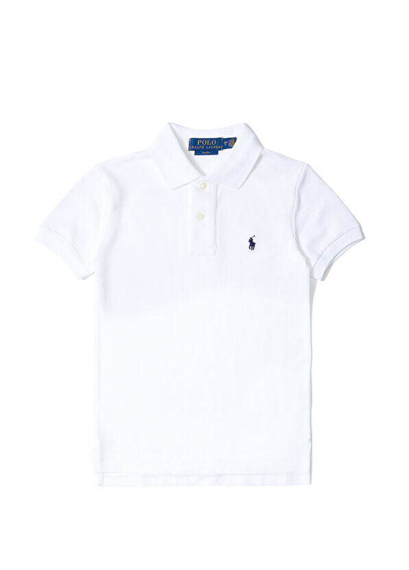 

Белая футболка с воротником-поло для мальчика Polo Ralph Lauren