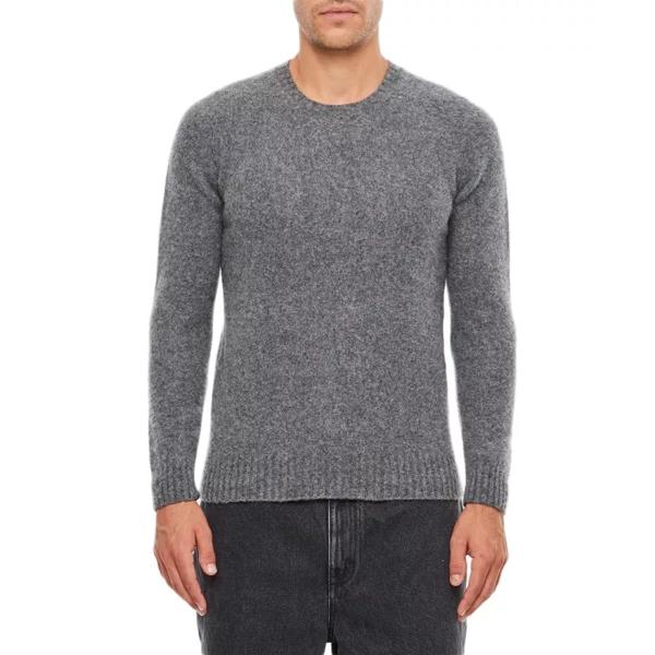 Свитер crewneck wool sweater Drumohr, серый