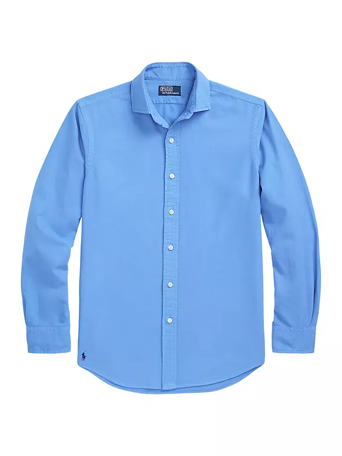 2021 summer new polo shirt men Оксфордская спортивная рубашка с длинными рукавами Polo Ralph Lauren, синий