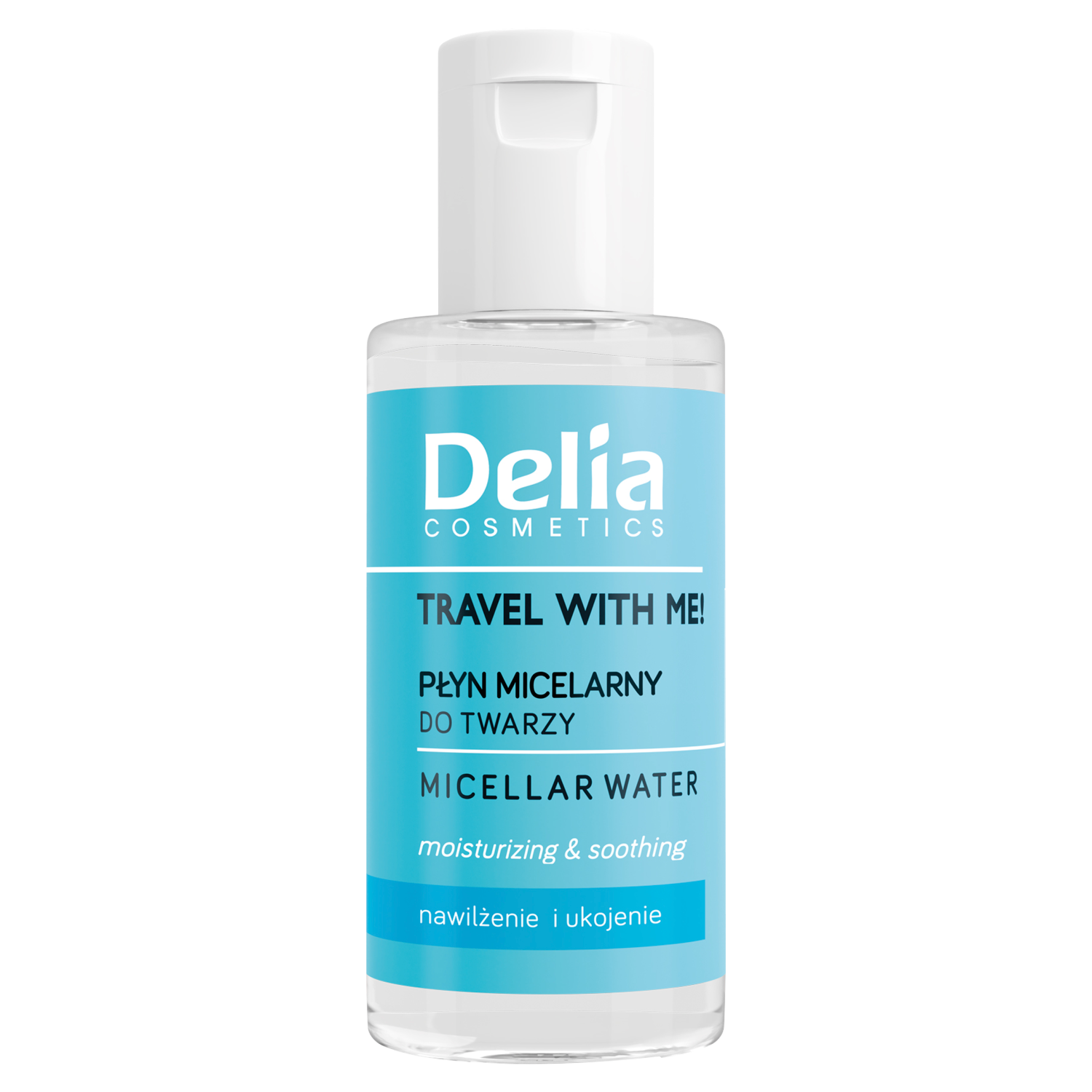 Мицеллярная жидкость для снятия макияжа Delia Travel With Me, 50 мл увлажняющий мицеллярный флюид для лица revuele 400 мл