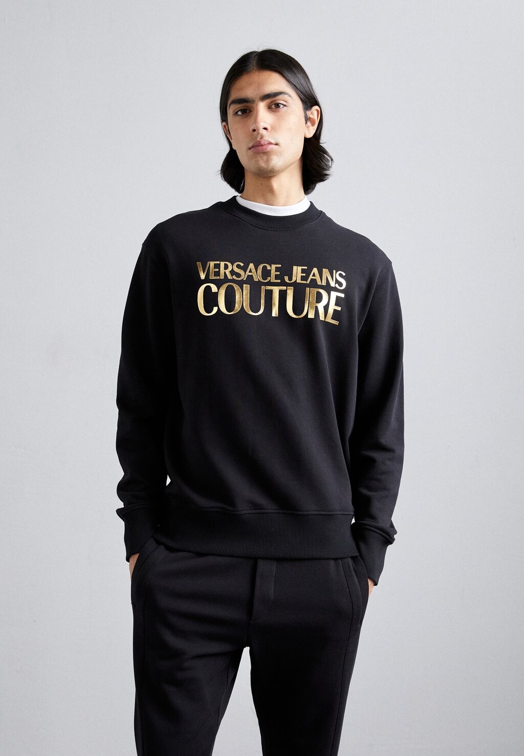 

Толстовка Versace Jeans Couture ЛОГОТИП, цвет black/gold
