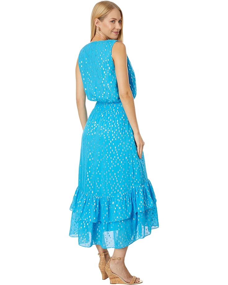Платье Lilly Pulitzer Valeri Midi Dress, цвет Cumulus Blue Viscose Metallic Clip Dobby