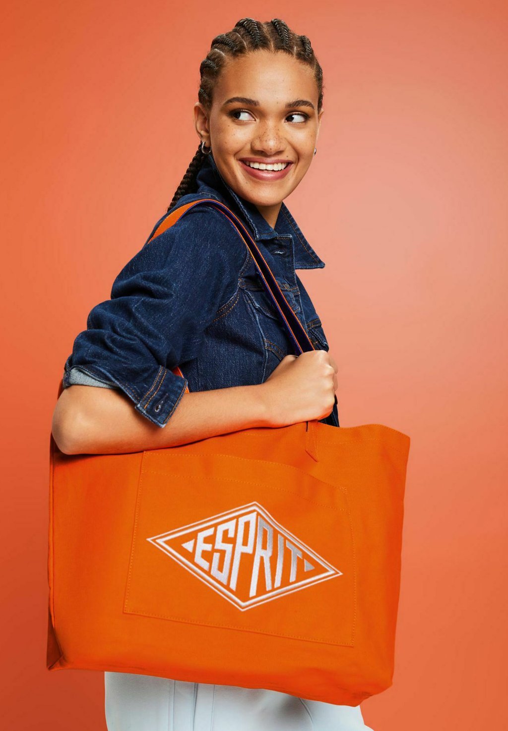 Сумка для покупок AUS MIT LOGO Esprit, оранжевый сумка для покупок aus mit logo esprit оранжевый