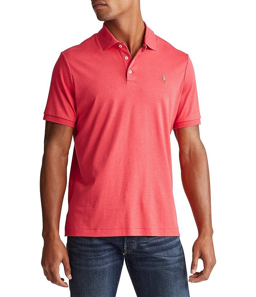 

Рубашка поло из мягкого хлопка с короткими рукавами Polo Ralph Lauren Big & Tall, розовый