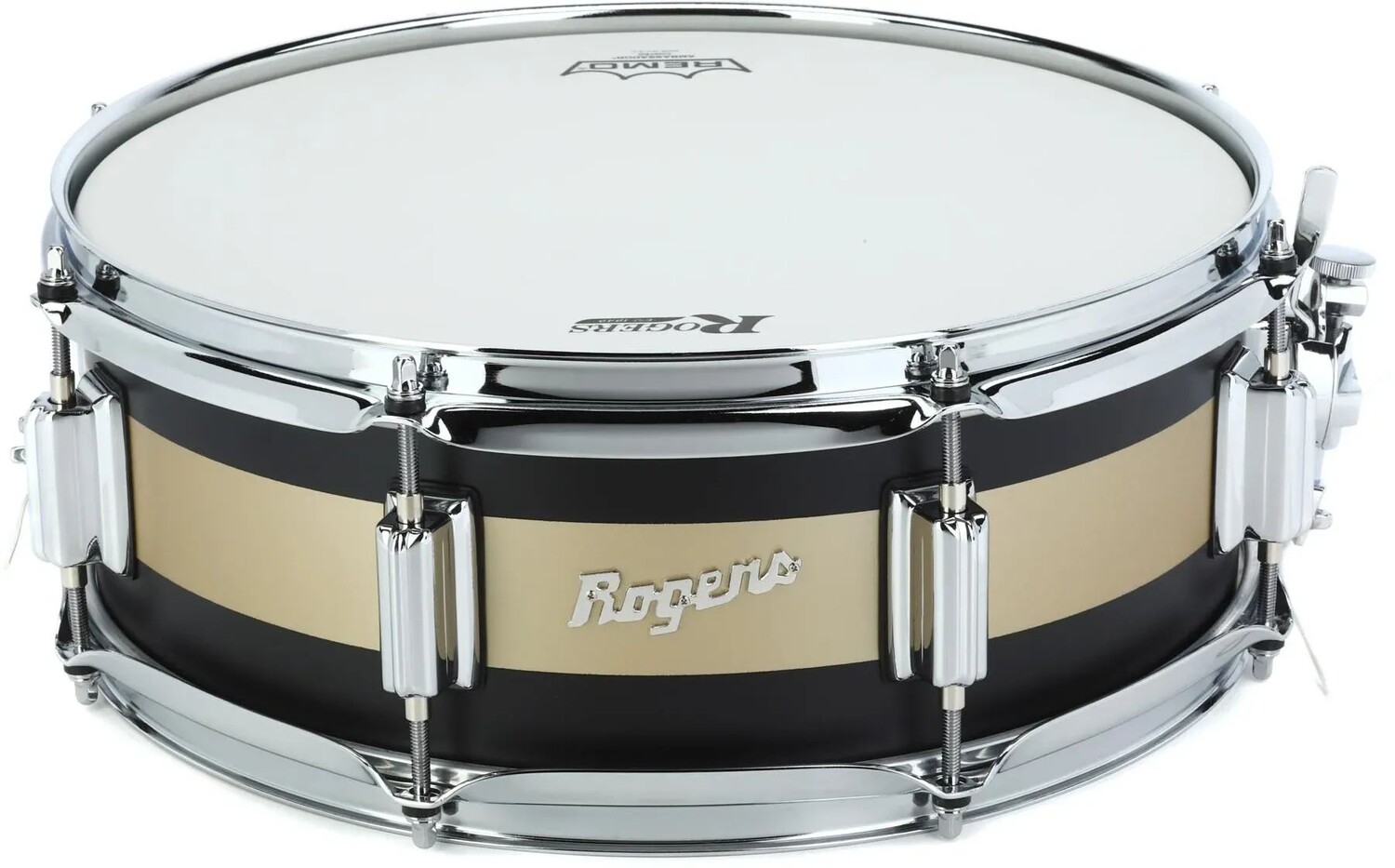

Малый барабан Rogers Drums Tower Series — 5 x 14 дюймов, Satin Black/Gold Duco