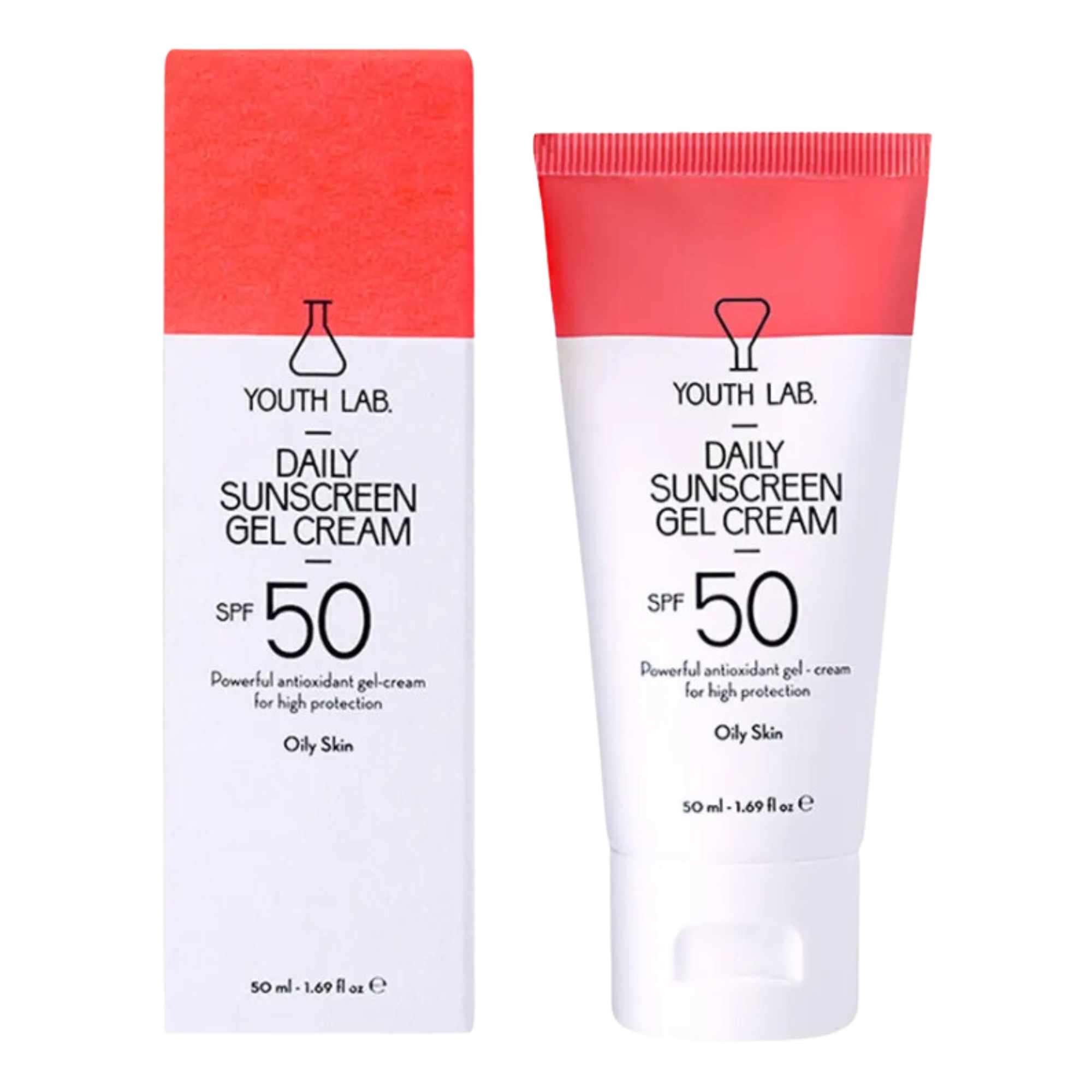 Защитный крем-гель spf50 для жирной кожи Youth Lab. Daily Sunscreen, 50 мл zo skin health легкий солнцезащитный крем с spf 50 daily sheer broad spectrum spf 50