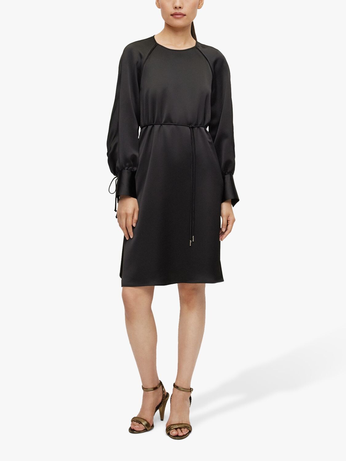 

HUGO BOSS Desatina Платье из тяжелого атласа, черное
