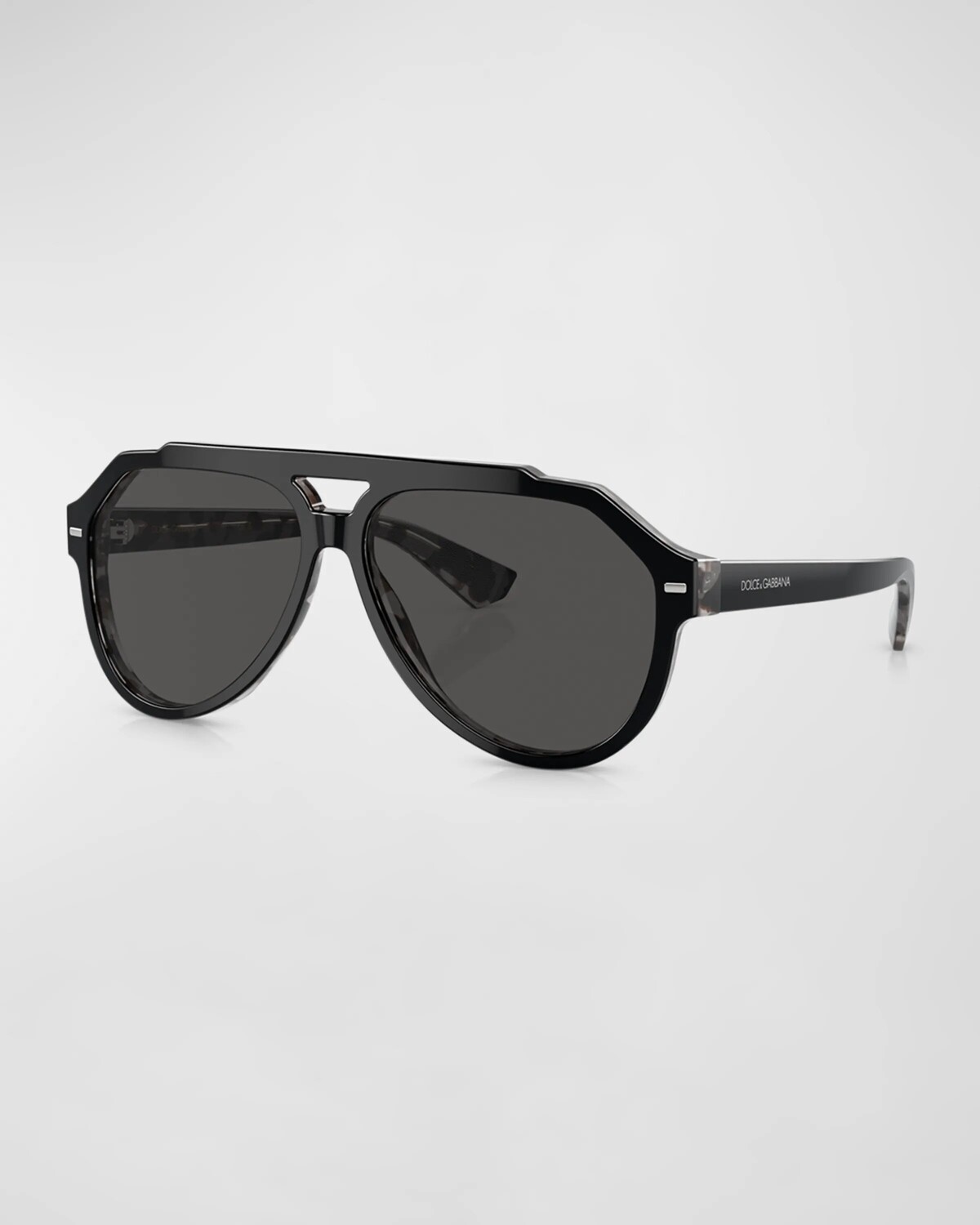 

Мужские солнцезащитные очки-авиаторы из ацетата Dolce&Gabbana, цвет Dark Grey