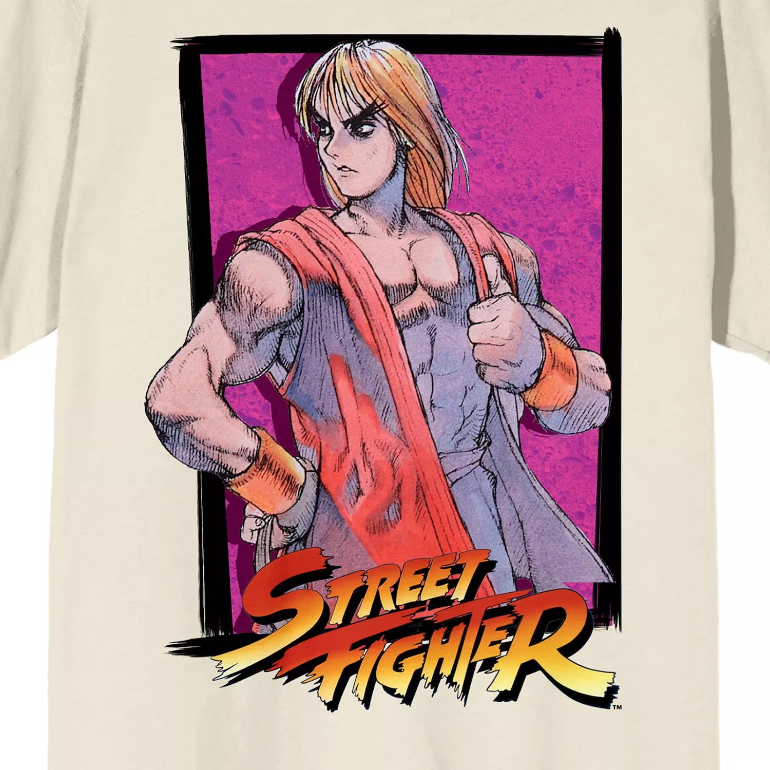 Мужская классическая футболка Street Fighter Ken Licensed Character фигурка утка tubbz street fighter – ken 9 см