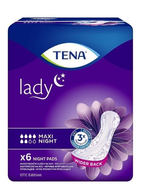 цена Tena Lady Maxi Nightурологические прокладки, 6 шт.
