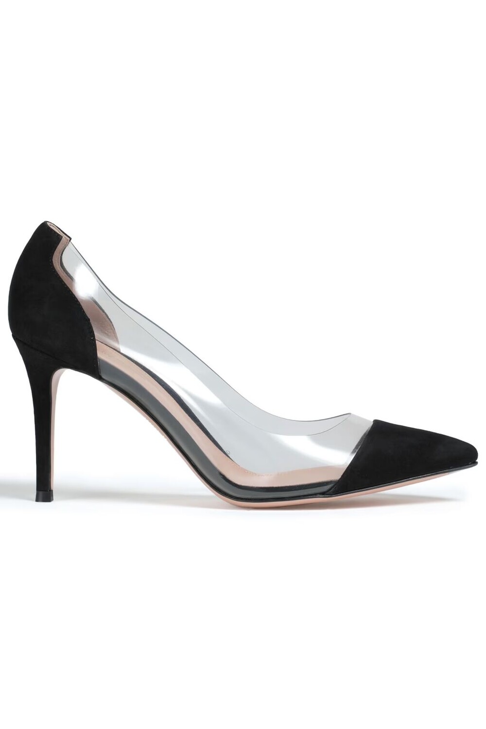 

Туфли Plexi 85 из замши и ПВХ Gianvito Rossi, черный