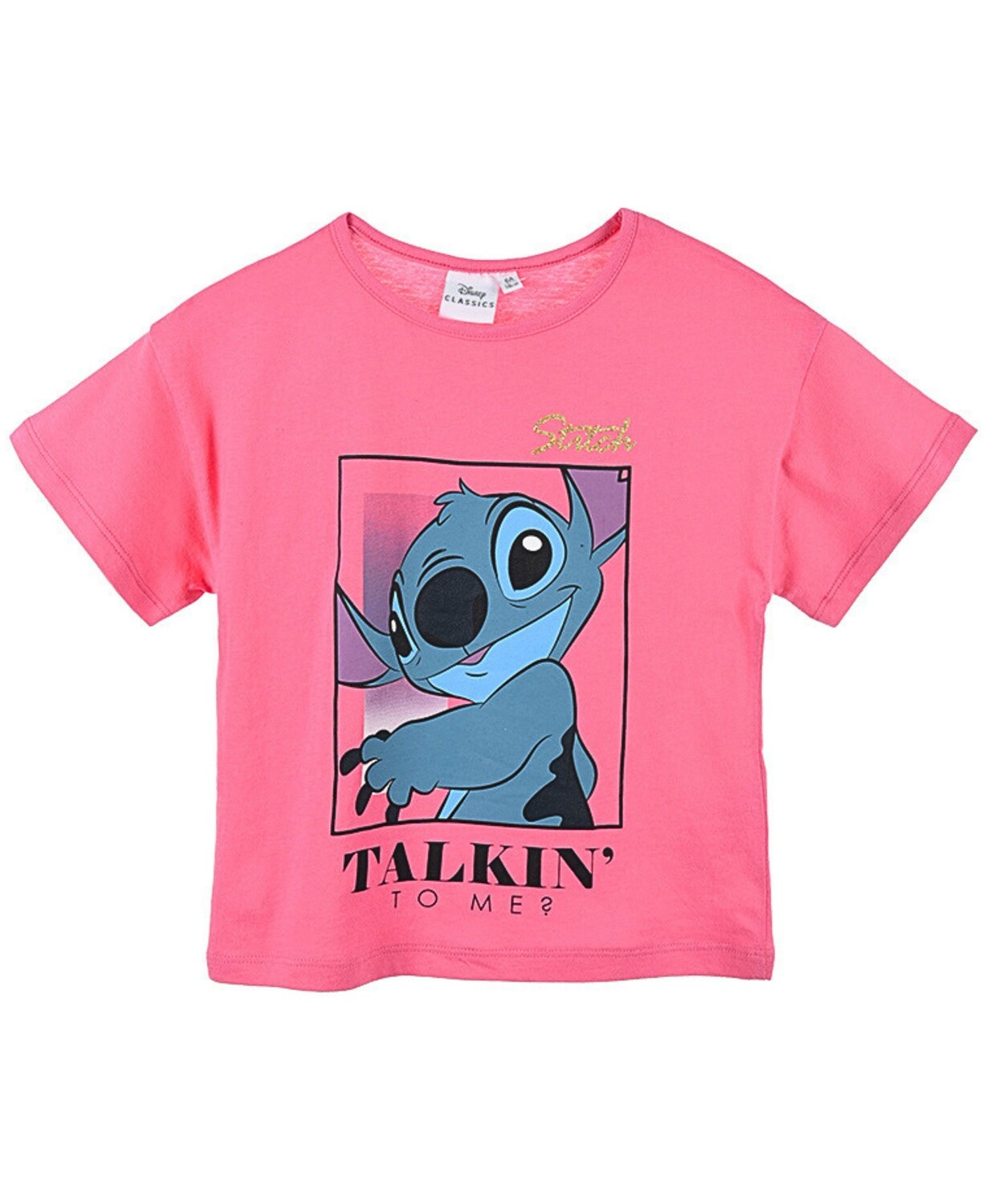 

Футболка Disney Disney Lilo & Stitch mit Glitzerdetails, розовый