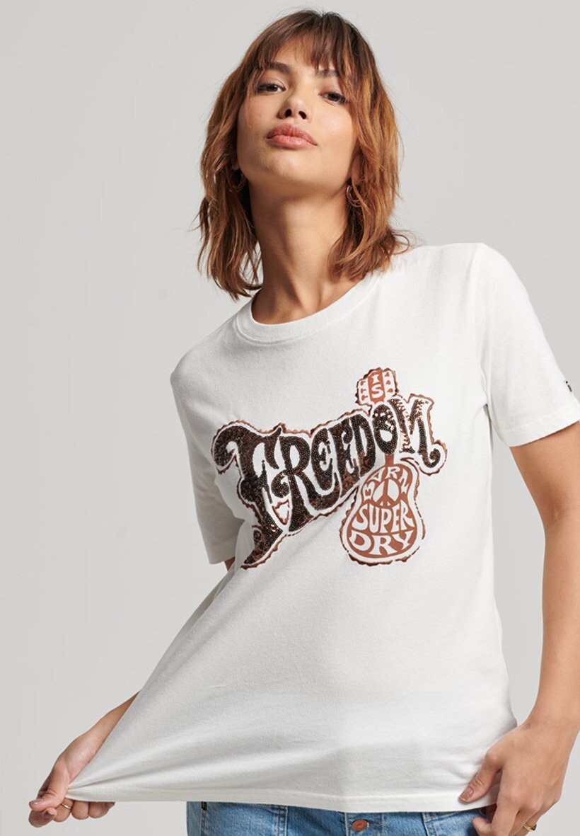 

Футболка с принтом Superdry, Серый
