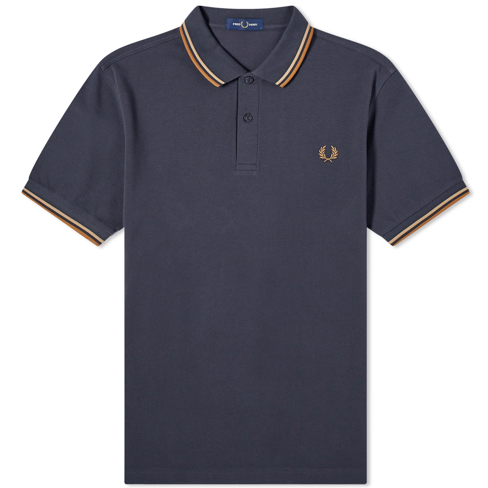 Поло Fred Perry Twin Tipped, цвет Grey, Stone & Caramel