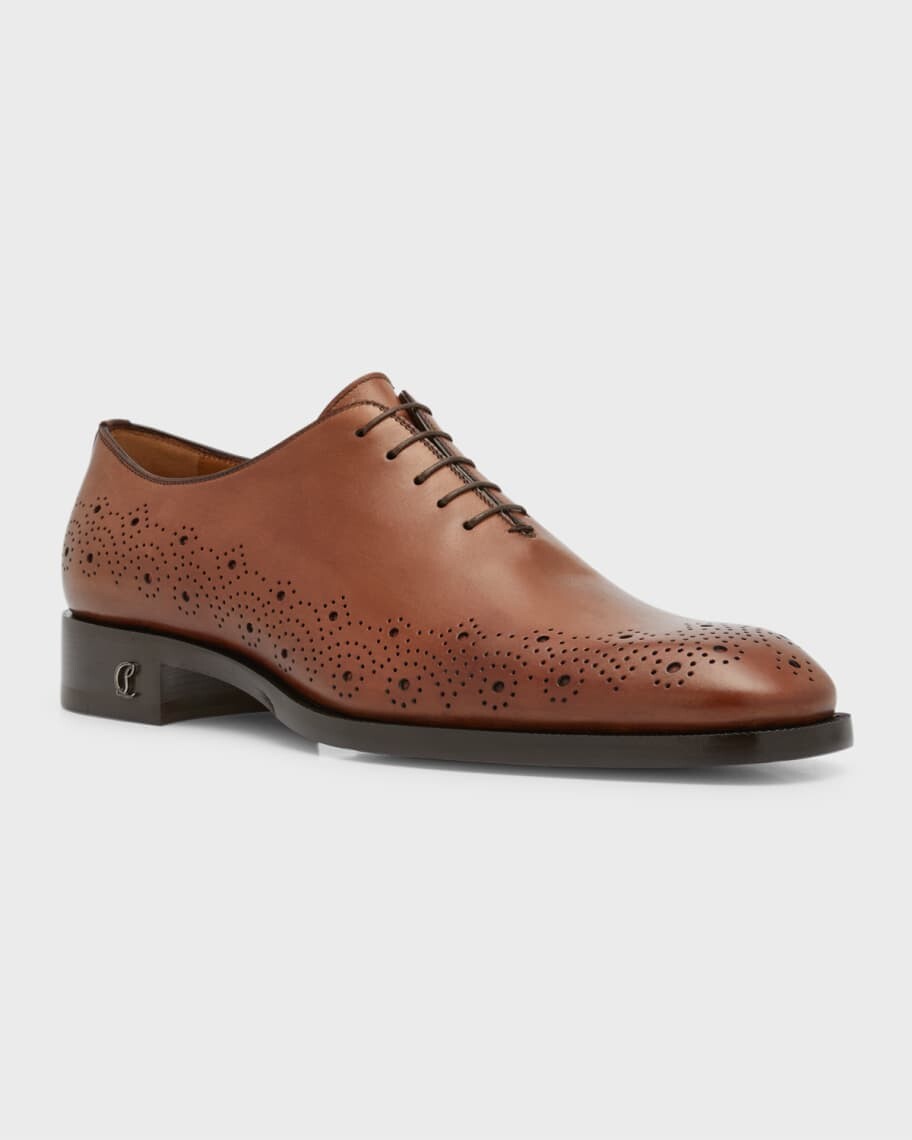 

Мужские кожаные оксфорды Corteobello с красной подошвой Christian Louboutin