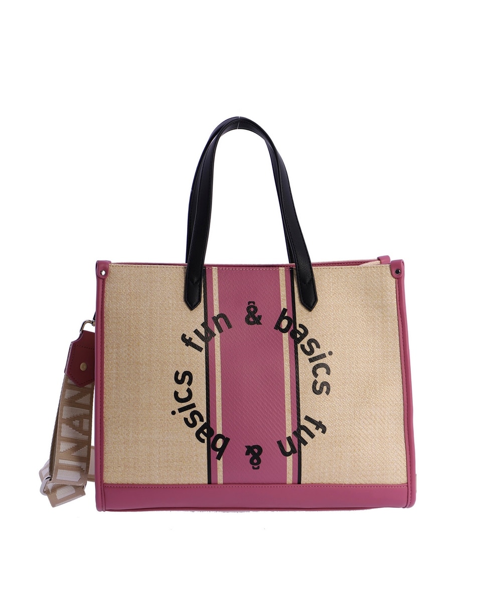 Многопозиционная сумочка Jorgelina цвета фуксии на молнии Fun & Basics, фуксия