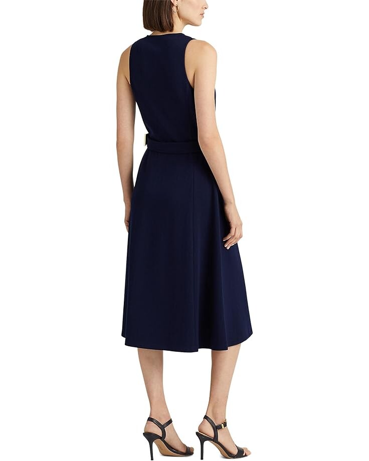 Платье LAUREN Ralph Lauren Belted Herringbone Jacquard Dress, цвет French Navy сумка sophee среднего размера из стеганой кожи наппа lauren ralph lauren цвет french navy vanilla