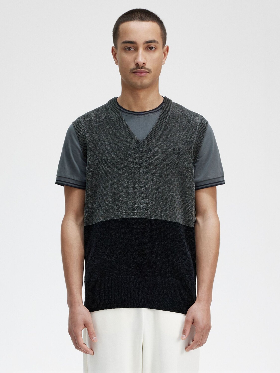 

Вязаная майка с цветными блоками Fred Perry