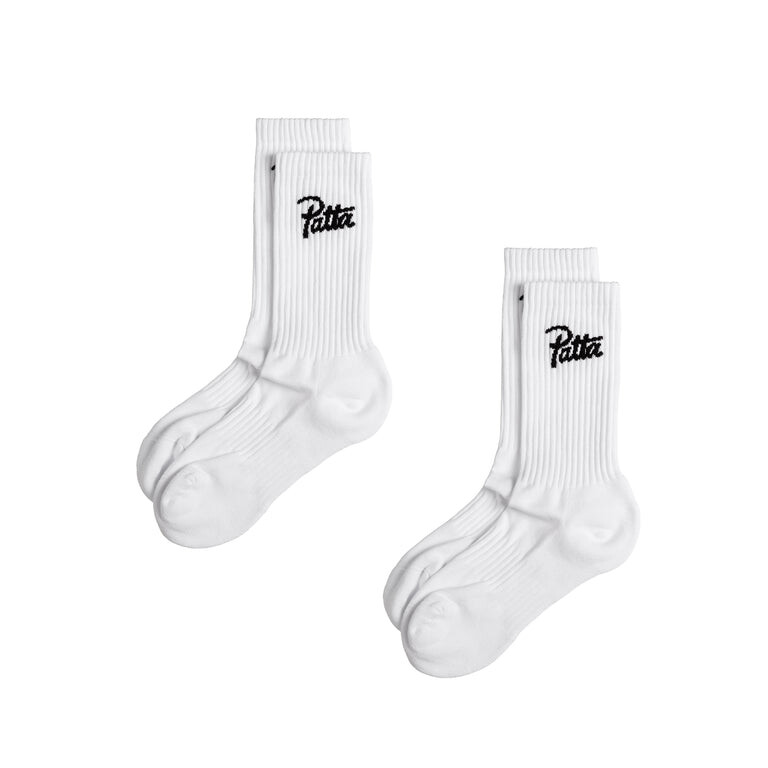 

Носки Script Logo Sport Socks 2-Pack Patta, белый