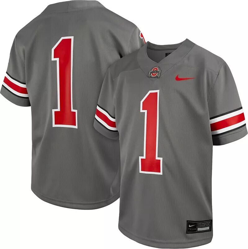 

Серая реплика футбольной майки Nike Toddler Ohio State Buckeyes #1