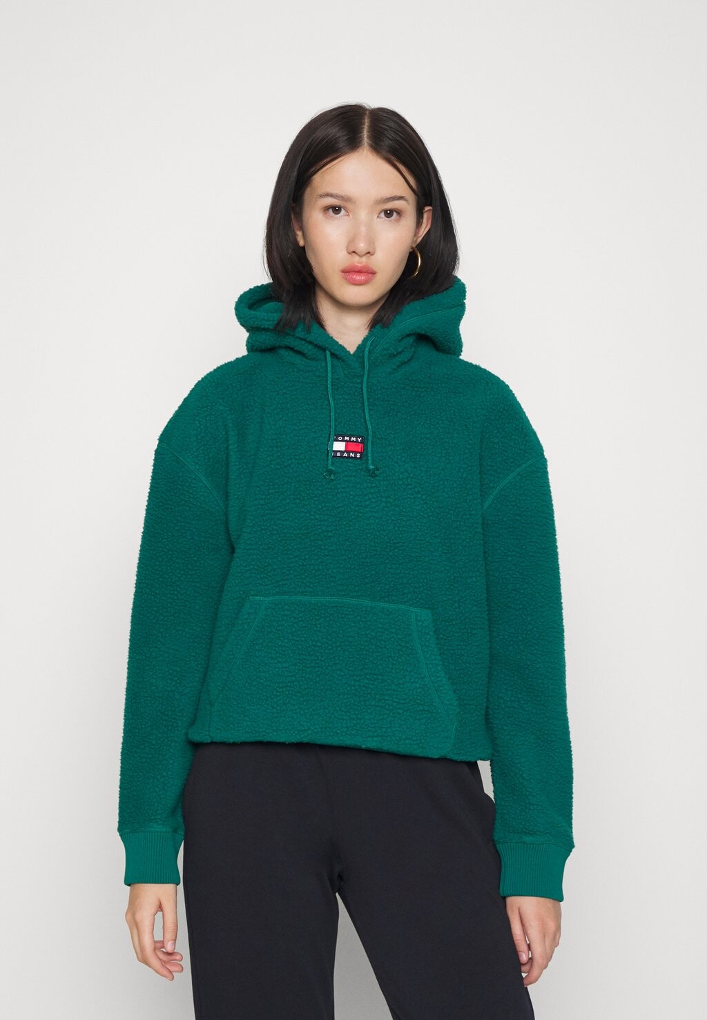 

Толстовка из флиса Tommy Jeans, темно-зеленый