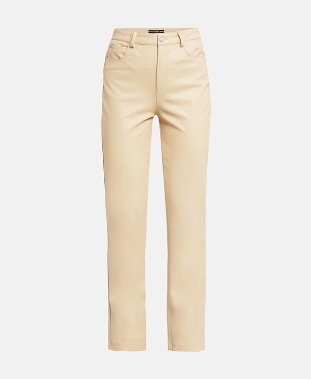 

Брюки из кожи Guess, песочный