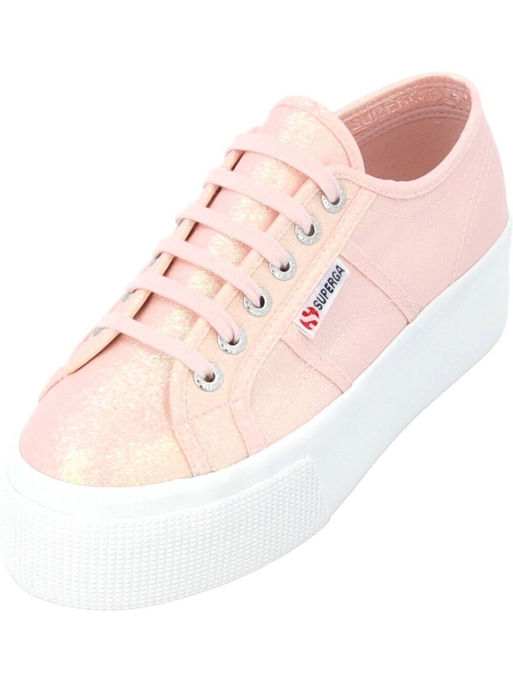 цена Кроссовки SUPERGA Lame, розовый