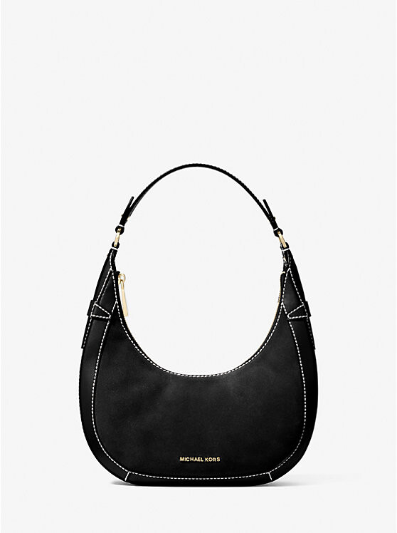 

Сумка через плечо Preston Small Suede Crescent Michael Kors, черный