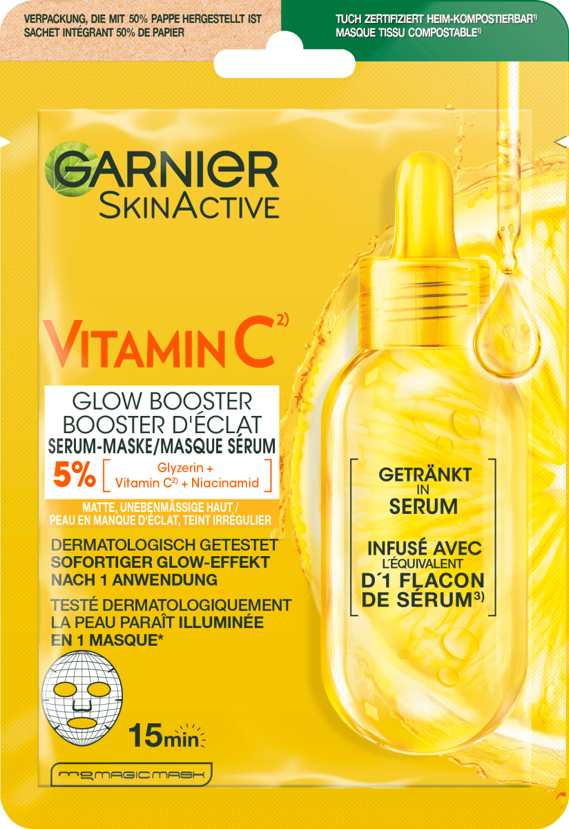 Тканевая маска с витамином С 28 г. Garnier