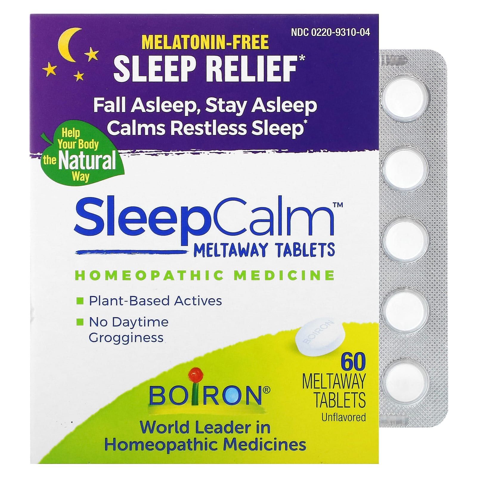 Boiron Sleep Calm Meltaway Tablets Unflavored 60 Meltaway Tablets boiron таблетки meltaway для спокойного сна без ароматизаторов 60 таблеток meltaway