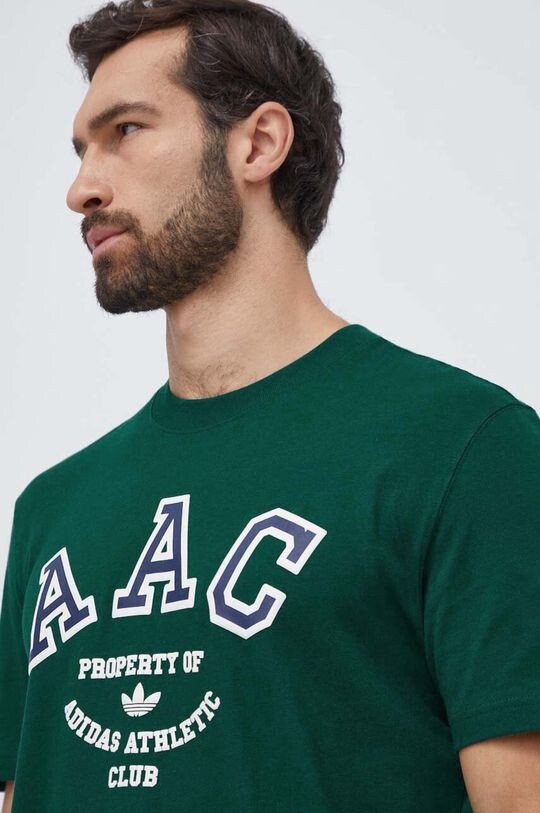 

Хлопковая футболка adidas Originals, зеленый