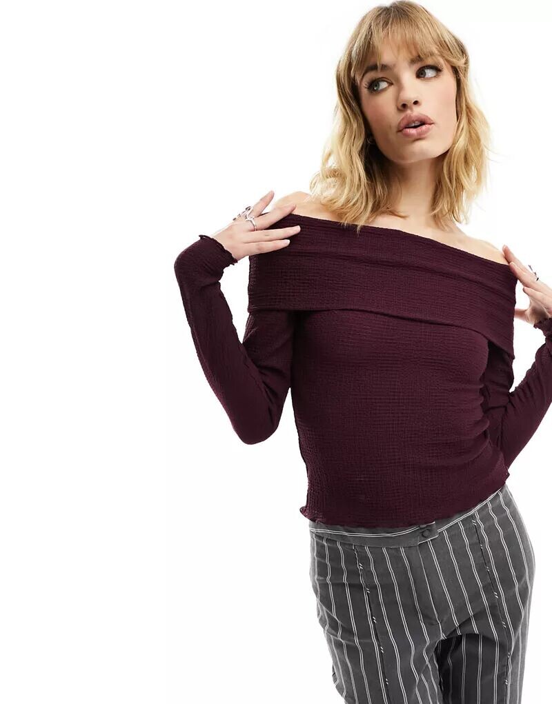 

Сливовый топ Reclaimed Vintage Bardot