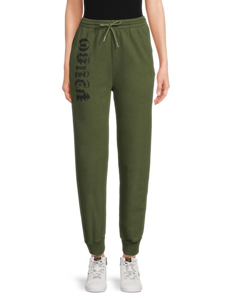 

Спортивные брюки с логотипом на шнурке Pinko, цвет Cypress Green