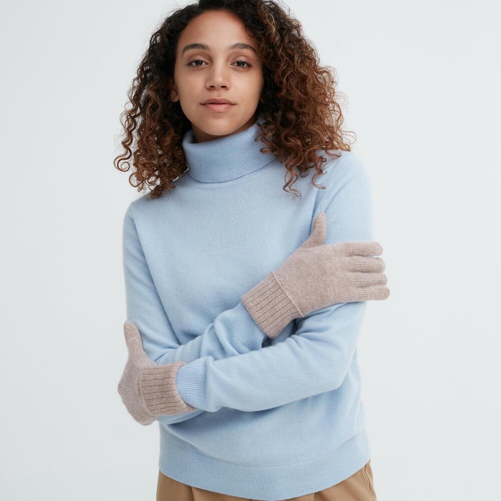 

Женские перчатки Uniqlo кашемировые, бежевый