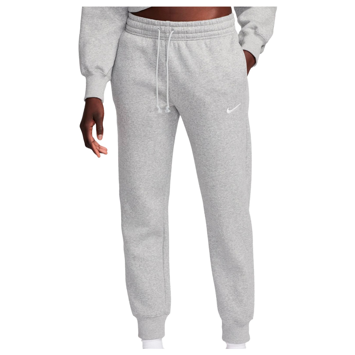 цена Тренировочные брюки Nike Women's Phoenix Fleece Mid Rise Pant, цвет Dark Grey Heather/Sail