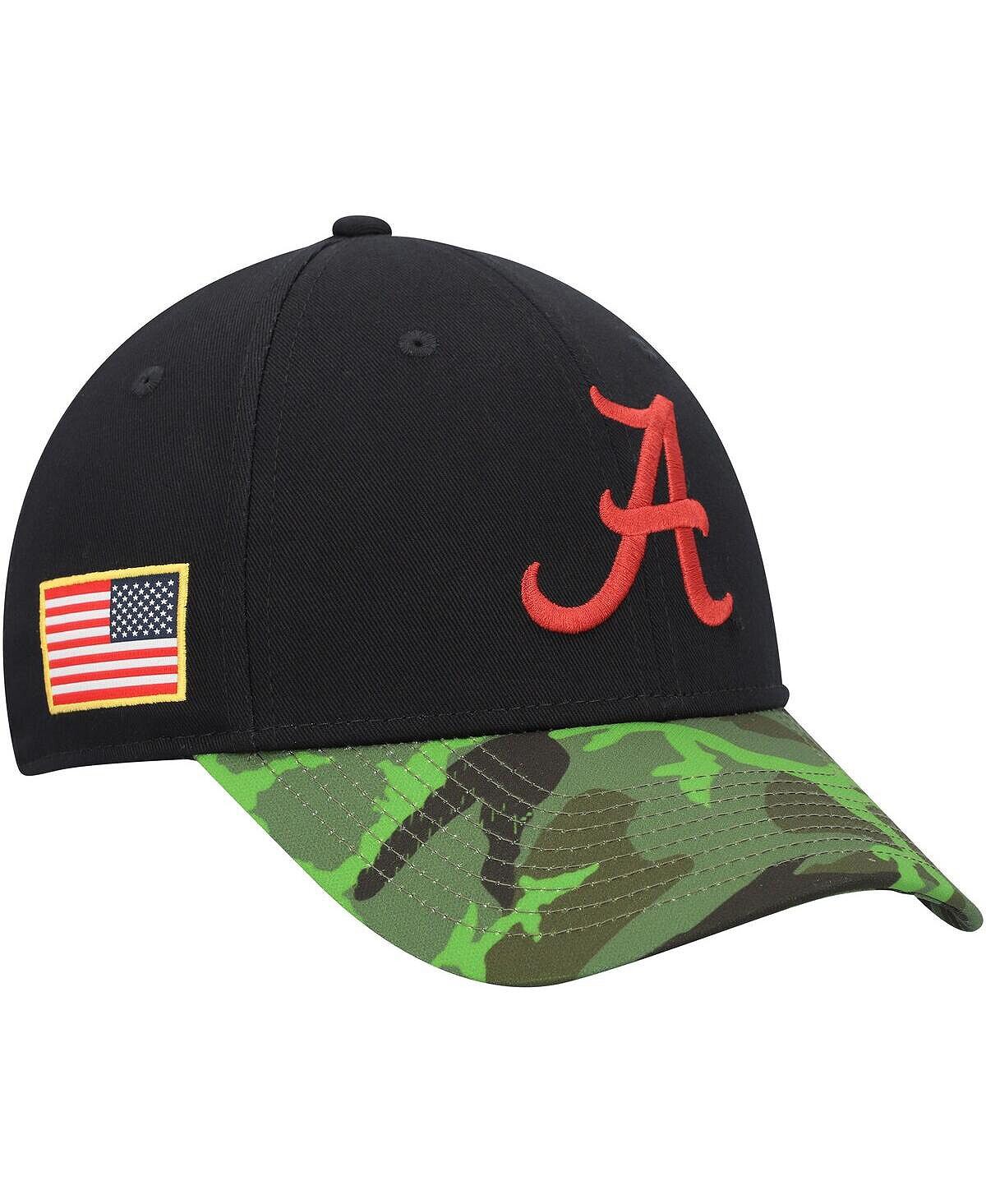 Мужская черная камуфляжная бейсболка Alabama Crimson Tide Veterans Day 2Tone Legacy91 Nike мужская черная камуфляжная футболка alabama crimson tide veterans nike