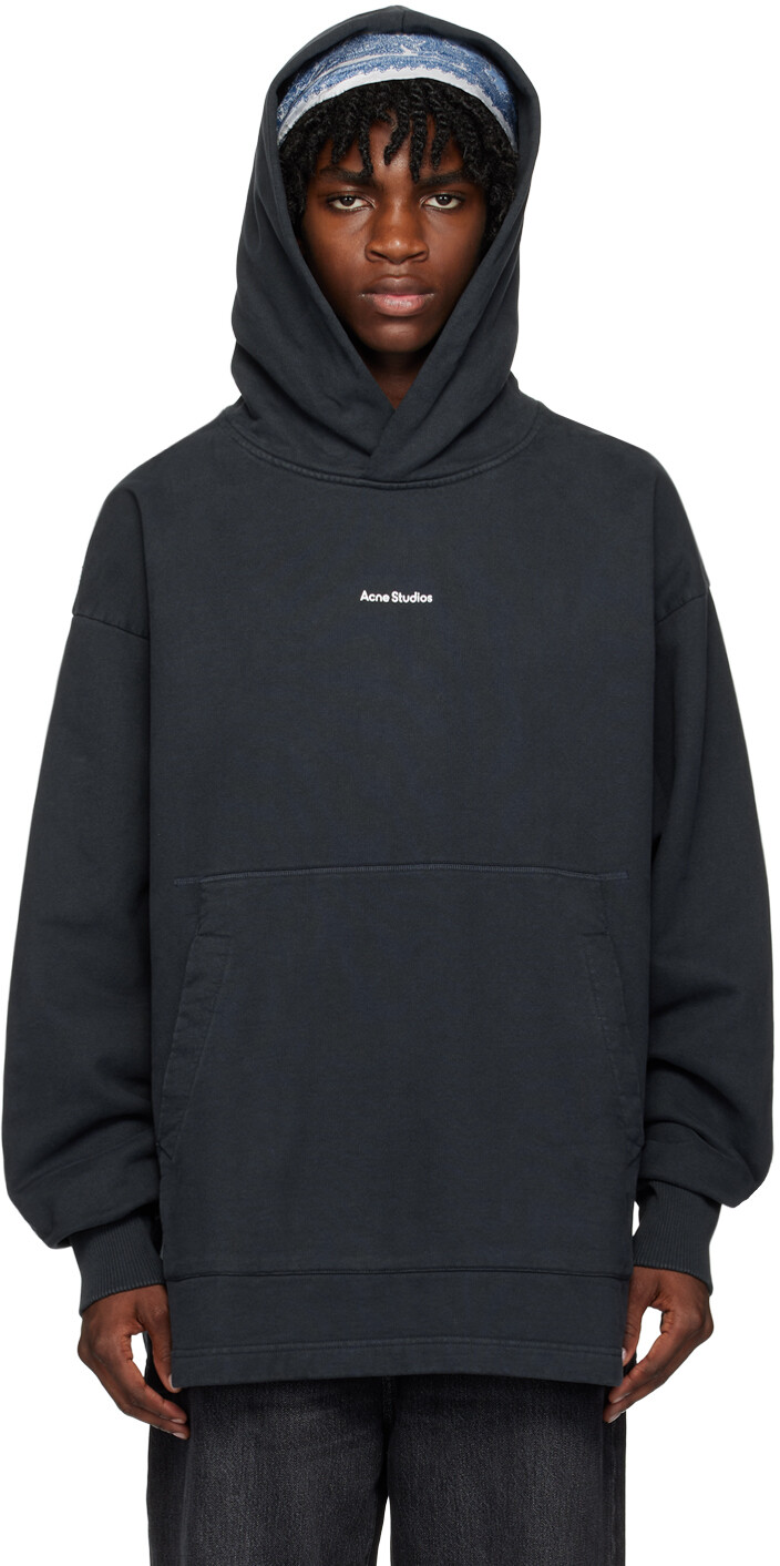 

Черный худи с принтом Acne Studios