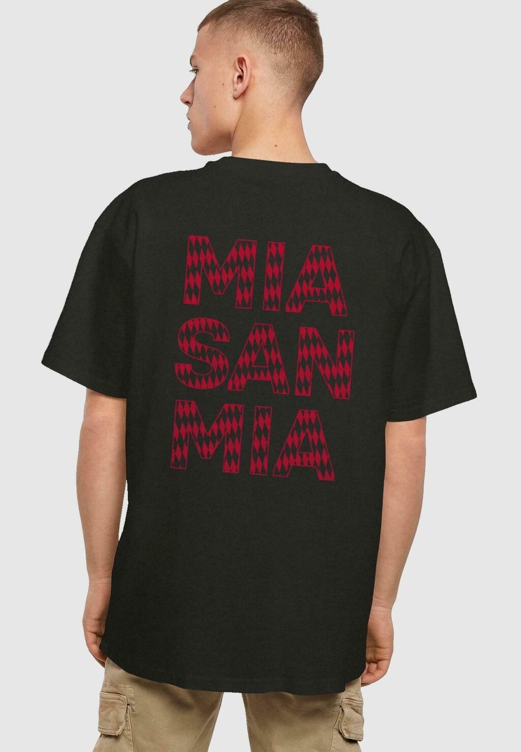 Футболка с принтом LOGO HEAVY OVERSIZED TEE FC Bayern München, цвет black