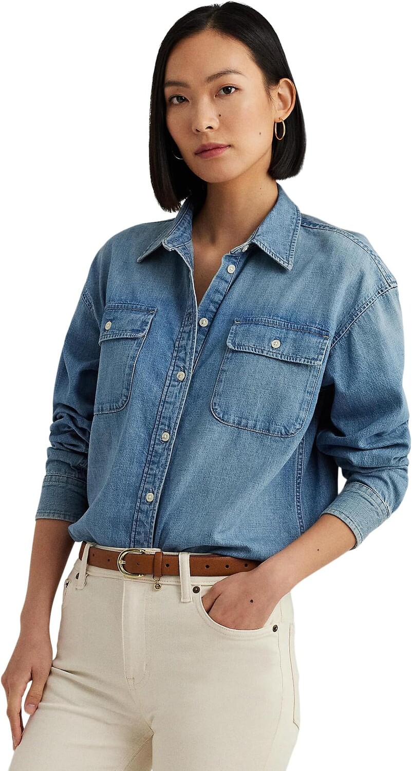 

Джинсовая рубашка LAUREN Ralph Lauren, цвет Isla Wash