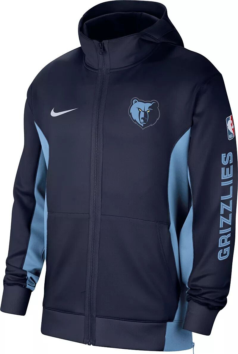 

Мужская темно-синяя худи с молнией во всю длину Nike Memphis Grizzlies Showtime