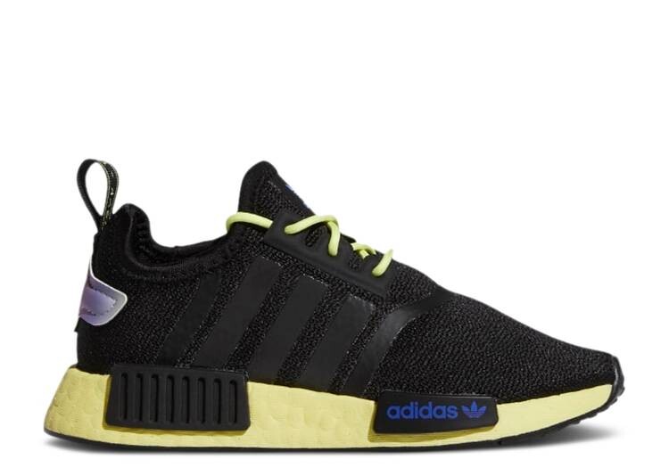 

Кроссовки Adidas NMD_R1 LITTLE KID 'BLACK PULSE YELLOW', черный