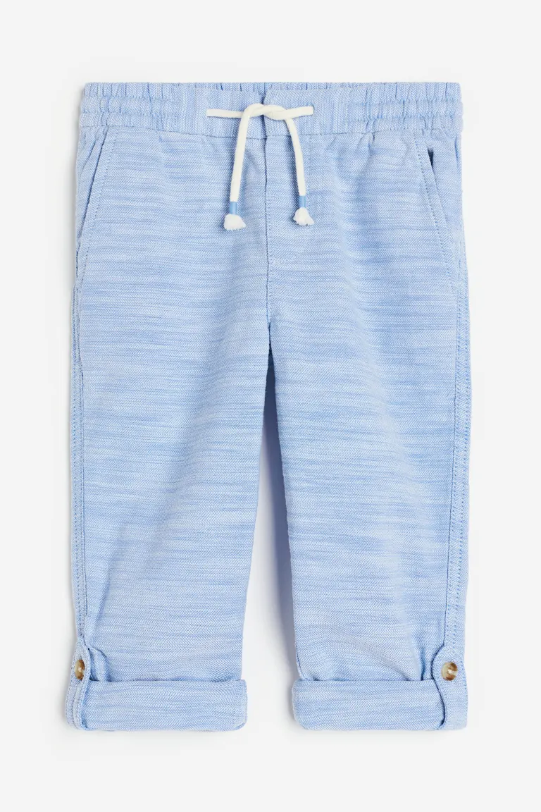 Брюки свободного кроя с закатанными штанинами H&M, синий