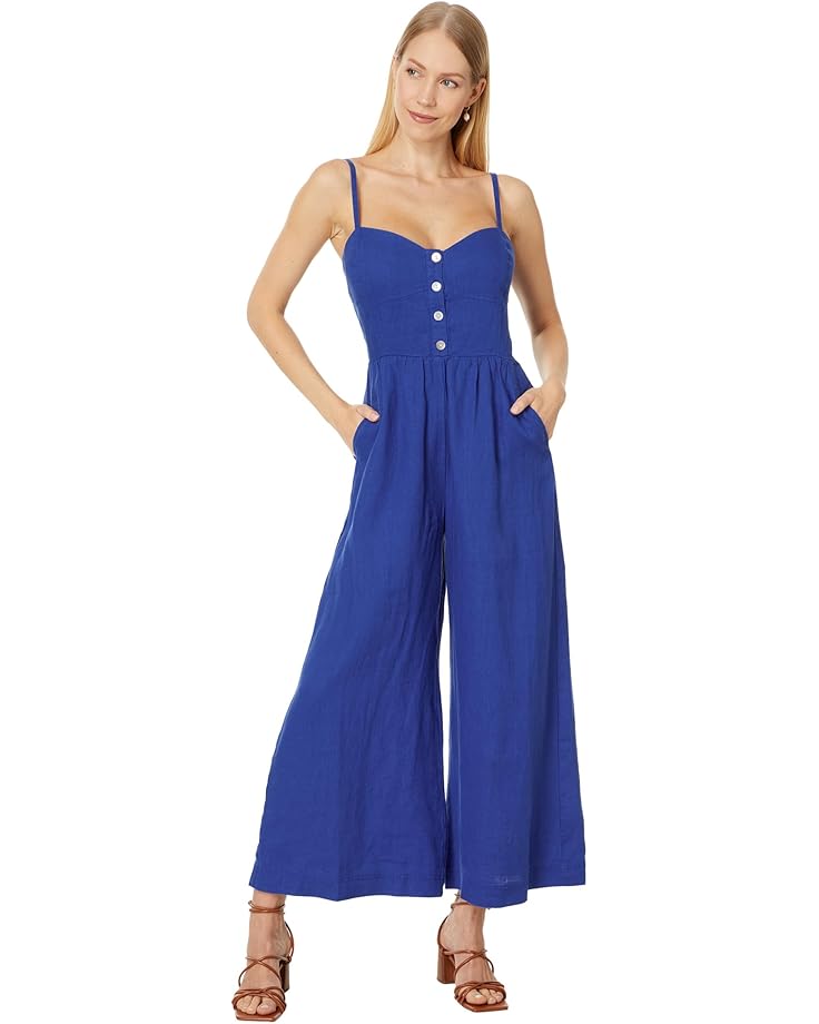 

Комбинезон Madewell Sleeveless Wide-Leg Jumpsuit in 100% Linen, цвет Pure Blue