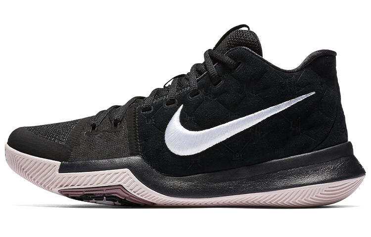 

Мужские баскетбольные кроссовки Nike Kyrie 3 черные замшевые серо-красные