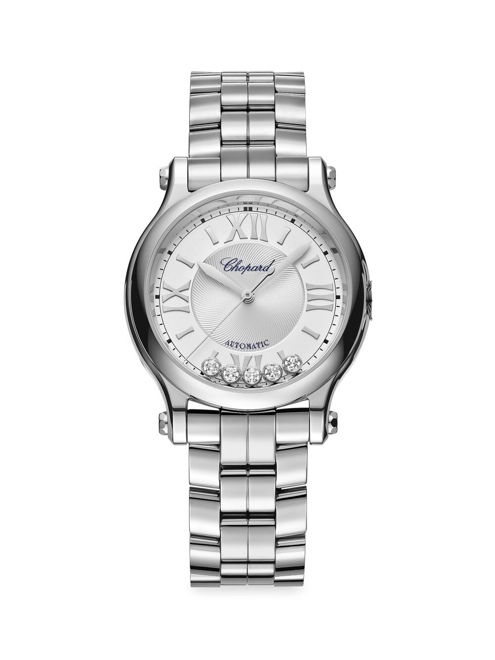 

Часы-браслет Happy Sport из нержавеющей стали и бриллиантов 0,25 TCW / 30 мм Chopard, серебряный