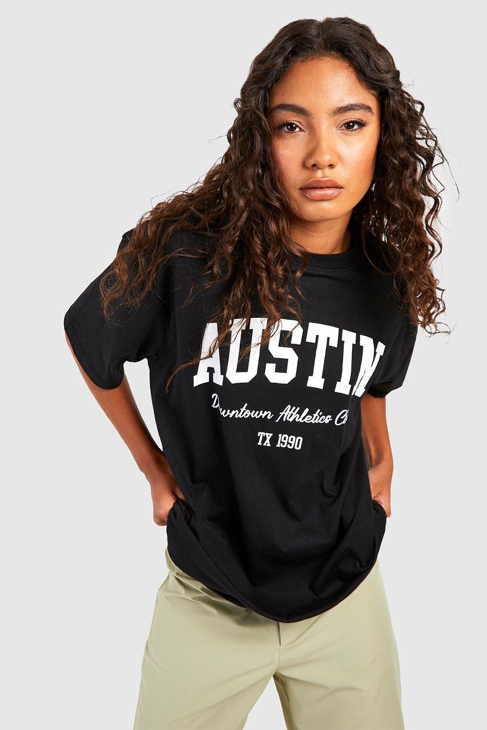 

Футболка tall austin с слоганом Boohoo, черный