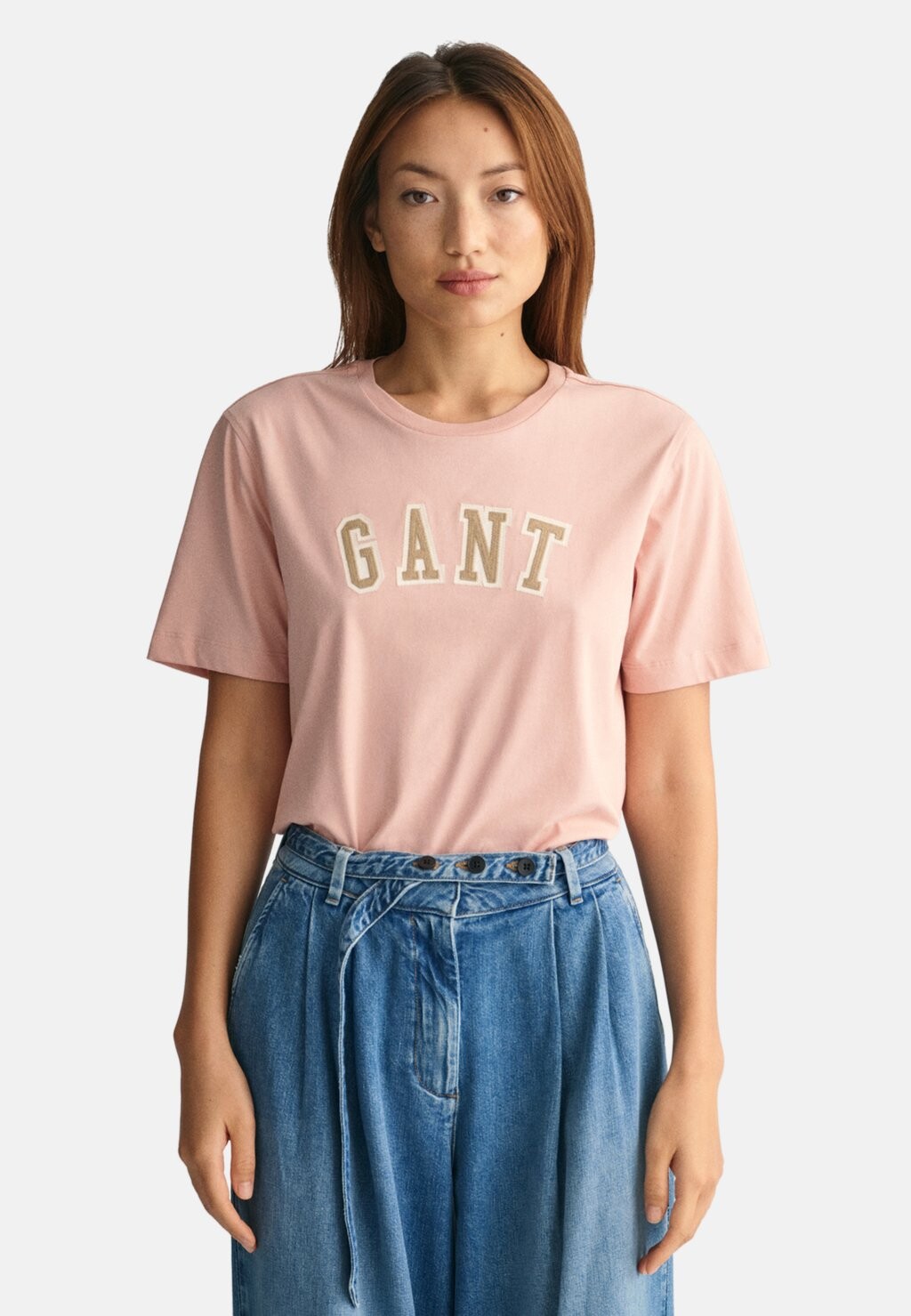 

Футболка с принтом LOGO C-NECK GANT, красный