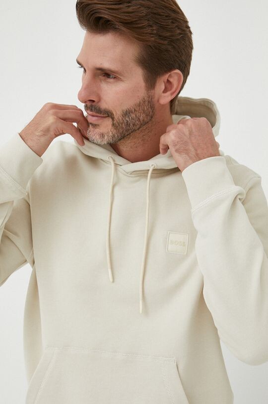 

Толстовка из хлопка BOSS BOSS CASUAL Boss, бежевый