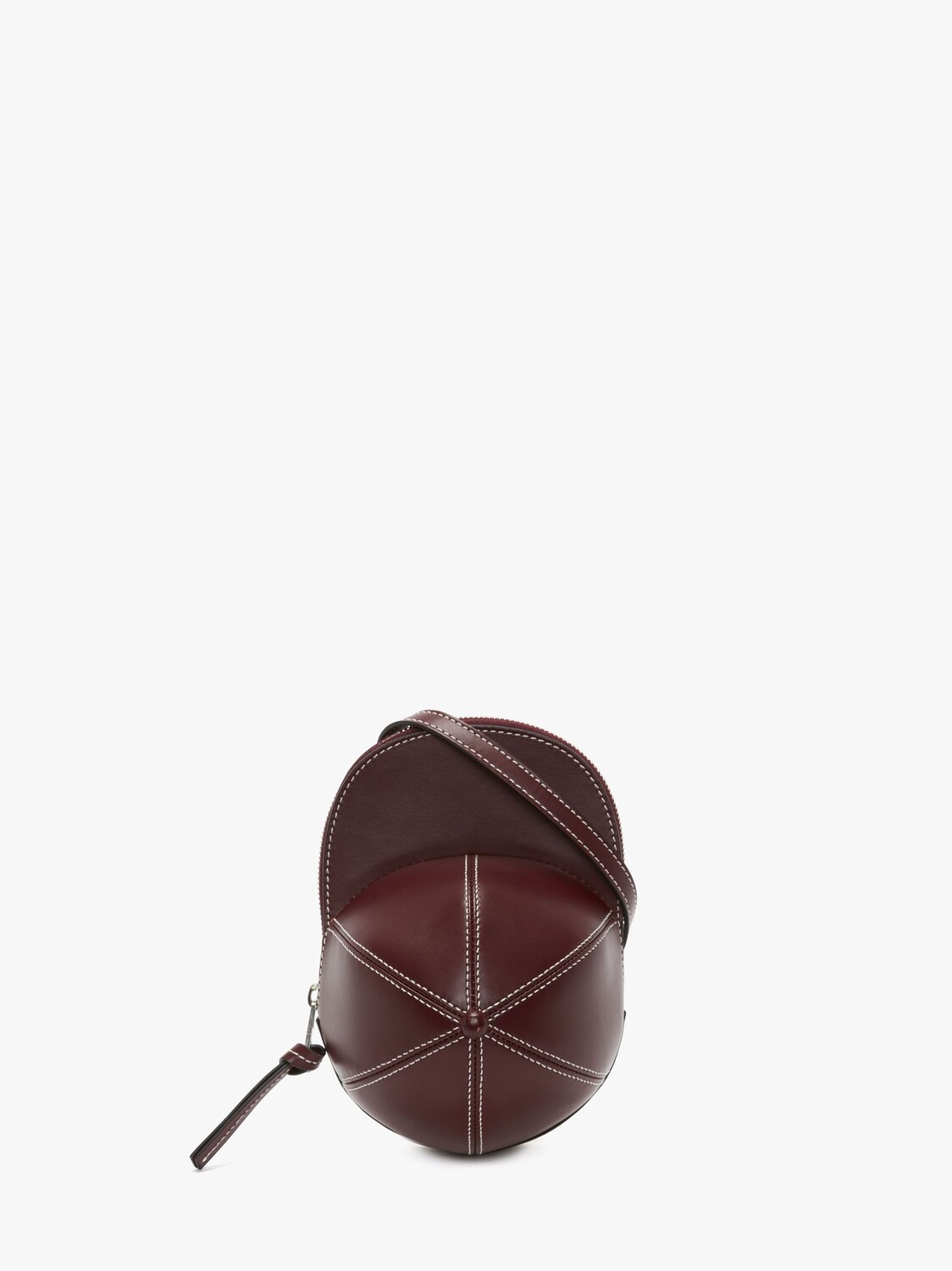

Кожаная сумка JW Anderson через плечо, бургундия