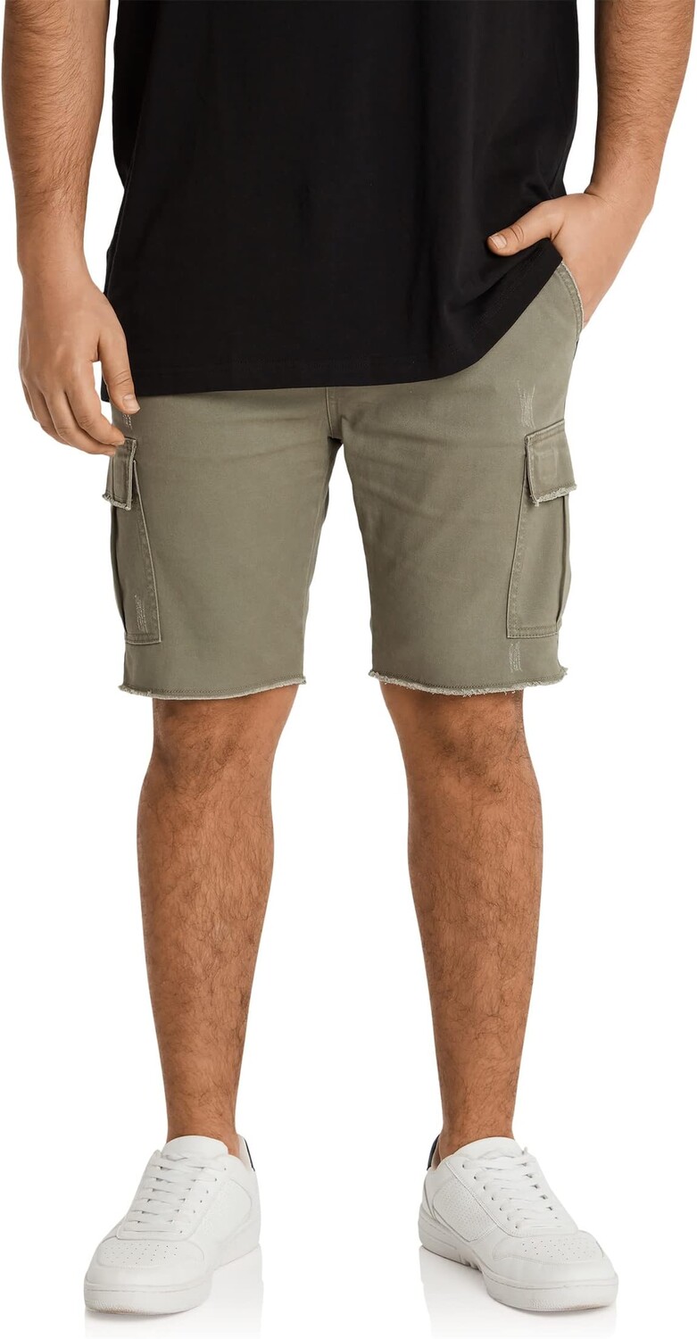 

Шорты Johnny Bigg Big & Tall Zain Distressed Cargo Shorts, хаки